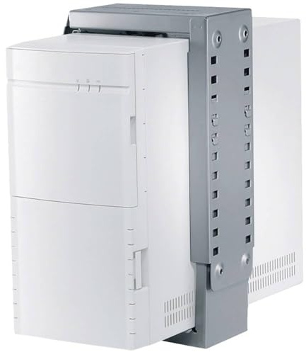 Newstar CPU-D100SILVER Under Desk & On-Wall PC Mount (Suitable PC Dimensions - Height: 30-53 cm / Width: 8-22 cm) - Silver