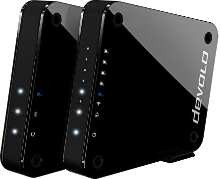 devolo GigaGate WLAN Starter Kit (2 Gbit/s Verbindung, 1x Highspeed Gigabit Port, 4x Fast Ethernet Ports, Punkt-zu-Punkt-Verbindung per 5GHz-Band, Highend-Multimedia-Erlebnis, AES Verschlüsselung)