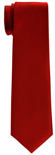 Retreez Jungen Gewebte Krawatte Einfarbig - 8-10 Jahre - rot