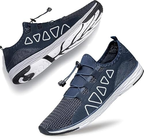 Raoendis Water Shoes Mens Womens - Unisex Aqua Shoes Quick Drying Barefoot Trainers for Swimming Beach Sailing Sports