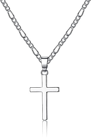 CERSLIMO Kreuz Kette Herren Damen, Halskette Anhänger Cross für Mädchen Jungen Freund