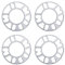 Laluky Distanziali universali per cerchi in lega, 4 pezzi, 5 mm, 10 mm, 4, 5 perni distanziali per ruote con piastra spessa (dimensioni: 5 mm)