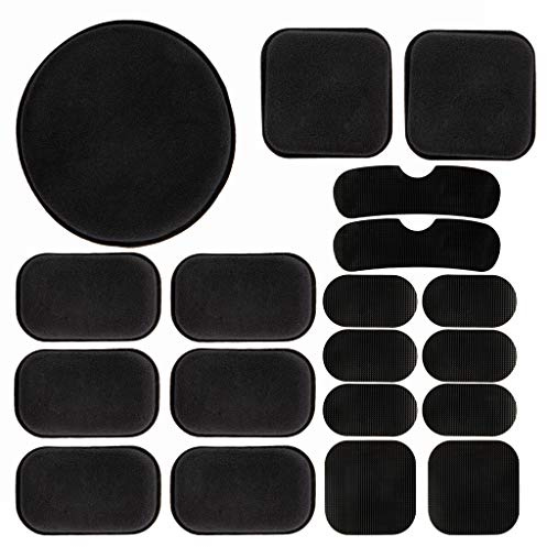 PAXLAMB Universal Airsoft hjälmdynor 19 st/set taktisk hjälm ersättning skum motorcykel stoppning kit cykel cykeltillbehör mattor för Fast Mich CS ACH FMA USMC PASGT (svart 19 st EVA-skum)