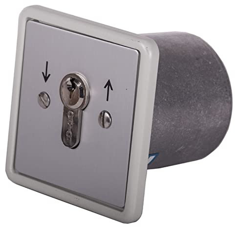 Schlüsselschalter rastend | unterputz | 2 Schaltelemente | Beschriftung Pfeile | UPRA 1-2R Ideal für Torantriebe