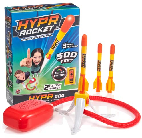 BANDAI - Hypr Rocket Jump 500 Lanzador de Cohetes - Wow Stuff 3 - WS01400 Multicolor - Vuela más Alto, más rápido, más lejos. Alcanza Nuevas Alturas increíbles con HYPR Rocket!