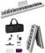 Finger Dance Folding Piano Keyboard 88 Keys, Portable Electric Keyboard with Bluetooth MIDI, Full Size Digital Piano, Wood Grain, Semi-Weighted, Touch Sensitive, with Storage Bag for Beginner