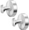Fadroky Silver Suction Hooks, 2 Pack, Heavy Duty, Rustproof, No Drilling, Adhesive, Metal, 15 lbs Capacity, Modern, Bathroom, Kitchen, Office, Decorative Items