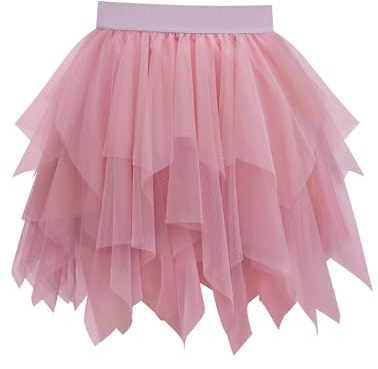 Vlazom tyllkjol, tyllkjol, 4 lager, underkjol, vintage, A-linje, rockabilly tutu-kjol för utklädningsfester, dans, halloweenfest S-3XL, Ros rosa, XXL/3XL