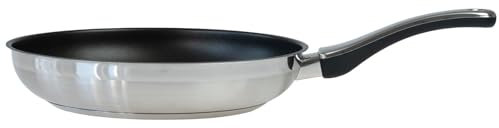 BAF Pfanne Induktion Ø 28 cm - hoher Rand - große runde beschichtete Bratpfanne aus Edelstahl