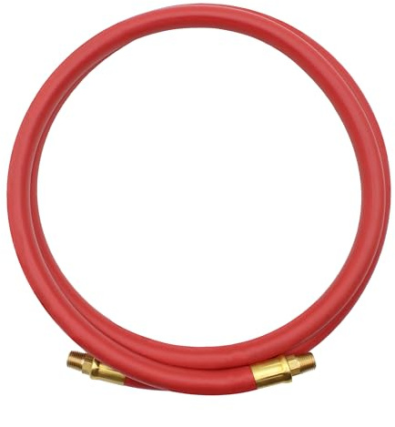 GoodYear 6' x 3/8 Lead-In Rubber Air Hose,Red
