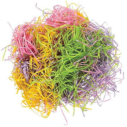 Fun Express Multicolor Easter Grass - Vibrant Soft Filler for Easter Baskets Decorations Crafts Gifts - Easter Party Décor DIY Projects Holiday Displays & Spring Celebrations - 1 Oz Each 12 Pieces