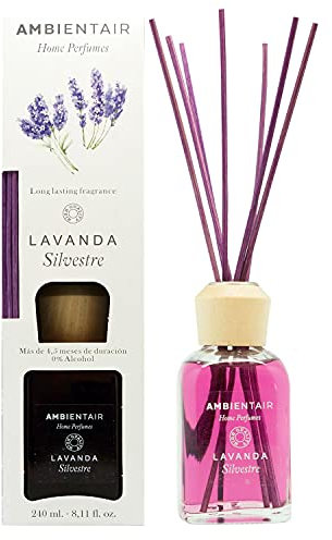 Ambientair Mikado Deodorante per Ambienti. Diffusore di Bastoncini di Rattan profumati, Verde, 240 ml, 1 unità