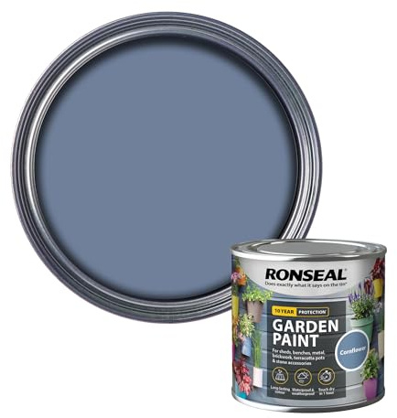 Ronseal RSLGPCF250 GPCF250 Garden Paint Cornflower 250ml, 250 ml