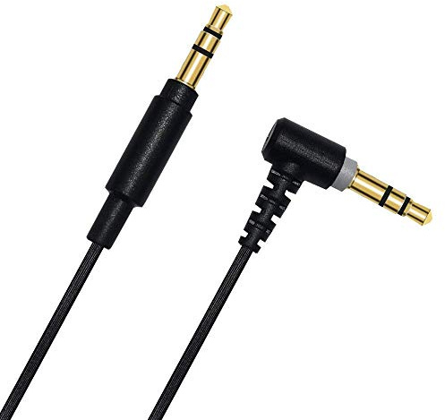 CABLEPELADO Cavo audio stereo jack 3.5 maschio a gomito | connettore jack 90° | cavo ausiliario radio auto, auricolari, altoparlanti, lettore MP3, TV, PC, cellulare, iPhone iPod | nero | 50 cm