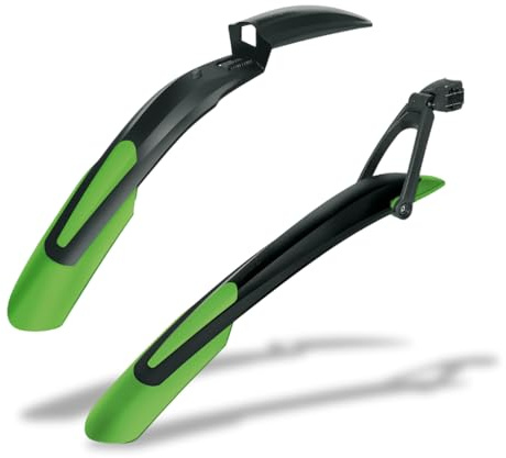 SKS GERMANY Blade Set Green 29 Schutzblech-Set mit Schnellspanner, Fahrrad Spritzschutz (ideales Fahrradzubehör für Mountainbikes, bestehend aus SHOCKBLADE & X-Blade), grün