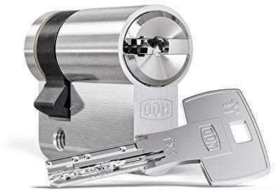 DOM ix Teco Demi-cylindre 30/10 | Cylindre de serrure | protection anti-crochetage | Protection contre la copie et la manipulation | Protection par brevet jusqu’en 2038 | Carte de sécurité & 5 clés