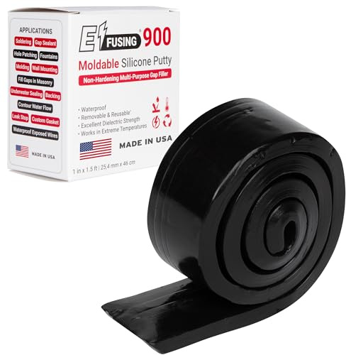 900 Moldable Silicone Putty - Black Rectangular Shape