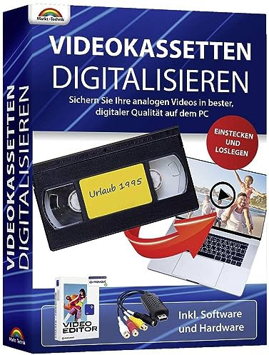 Markt & Technik Videocasetes digitalizados 2023 con Hardware versión Completa, 1 Licencia Windows Digi