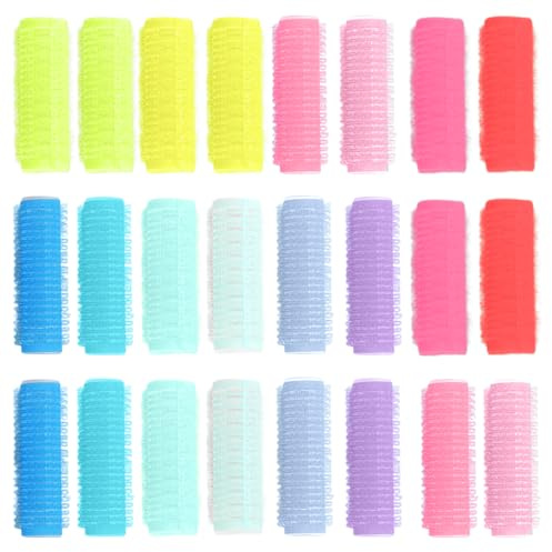 YAZWUR Set da 24 Mini Fermagli per Capelli e Bigodini, Forma Auto, Strumenti per Acconciature con Ventilazione, Kit per Styling Capelli (1,5 cm/2 cm) （Colore casuale）