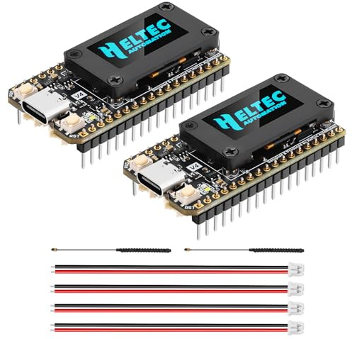 2 st ESP32 LoRa V4 utvecklingstavla med ESP32-S3 SX1262 LoRa modul 0,96 tum OLED-skärm WiFi Bluetooth 2 MB PSRAM 16 MB flashsupport GPS & Solar LoRa antenn för AR duino mesh tastic LoRaWAN IOT