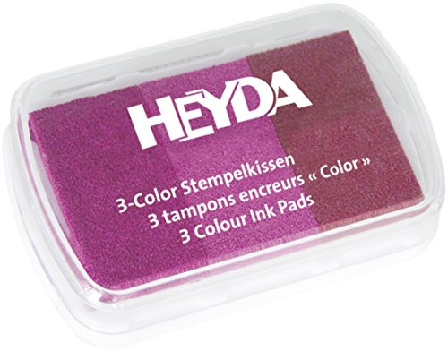 Heyda 204888465 3-Color Stempelkissen 9 x 6 cm, „Rosatöne“