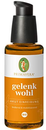 PRIMAVERA Gelenkwohl Akut Einreibung bio 50 ml - Massageöl bei Gelenkschmerzen - Aromatherapie, ätherische Öle - lindernd, mobilisierend - vegan