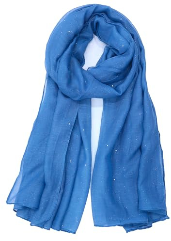 Van Der Rich ® - Echarpe Paillette Foulard Doux - Femme (3-Jean, TU)
