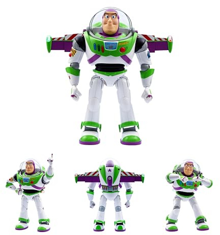 Robosen Robot Interattivo Buzz Lightyear – Giocattolo Smart con controllo vocale e app, movimenti realistici, 200+ clip audio, Mini Teatro, azioni programmabili, ali estensibili, laser ed effetti LED
