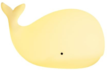 K KASONIC Night Light for Kids, RGB Silicone Toddler Nightlight, Cute Rechargeable Bedside Animal Night Lamp with Tapping Control, Children Night Lights for Bedroom, Whale