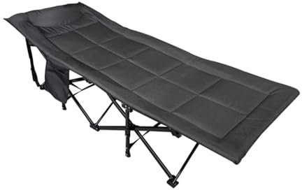Mojawo Lit de camp pop-up - Lit de camp - Chaise longue - Lit d'appoint rembourré - Avec sac de transport et coussin - 190 x 67 x 37 cm