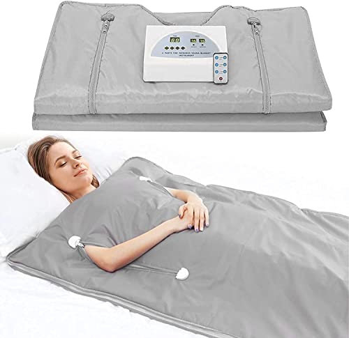 Portable Sauna Blanket, Infrared Sauna Blanket with Zipper, Far-Infrared Steam Blanket for Detox, Relaxation, and Weight Loss, Home Spa with Remote Control
