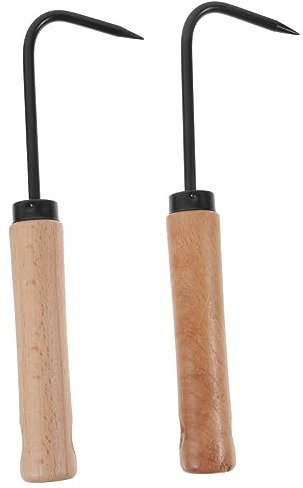 ibasenice 2pièces Désherbeur Manuel avec Crochet à Griffe Unique Outil De Jardinage pour Désherbage De Racines