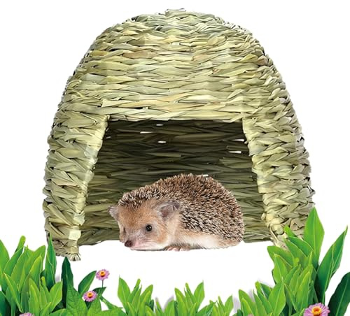 Casa de césped para Conejillos de Indias, de Hierba, Cueva Plegable para Dormir, Suministros, Cama escondite de Animales pequeños para Chinchillas, hámsteres