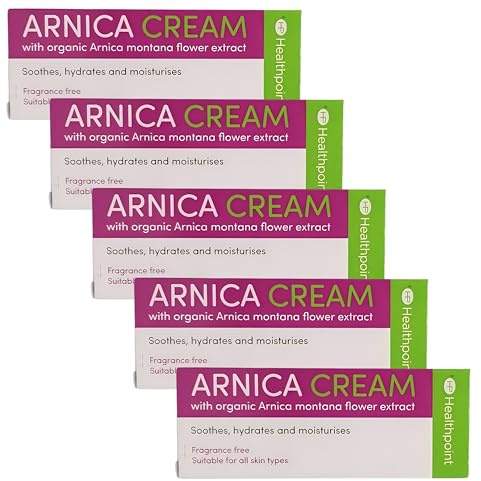 5x Arnica Cream 50ml | Natural Arnica Montana Bruise Cream | Pain Relief, Muscle Recovery & Skin Moisturiser with Almond Oil Cocoa Butter | Vegan Paraben-Free Formula