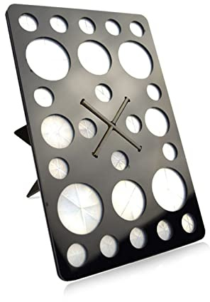 Yinhing Support de Séchage pour Pinceaux de Maquillage en Acrylique, Support Rectangulaire Multifonctionnel à 28 Trous pour Pinceaux Cosmétiques avec Conception pour un Rangement et une Organisation