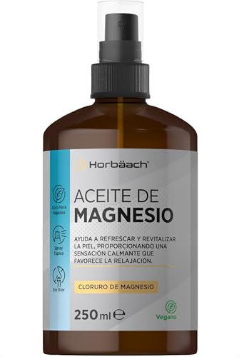 Magnesiumolje Spray 250ml | för Muskelvärk, Fötter och Sömn | Hög Absorption Vegansk Spray | 100% Rent Magnesiumklorid | av Horbaach