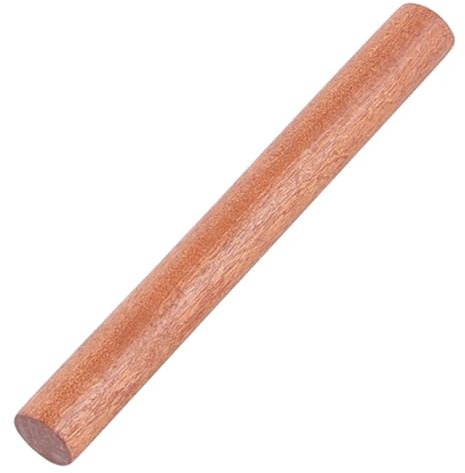 Wooden Rolling Pin with Handle, Nonstick Dough Roller for Pizza | Smooth Surface, Sturdy Build, Fine Grinding, for Tortilla Dough, Home Bakers and Bakeries