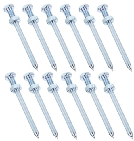 DECHOUS 12 Piezas Zapatos Clavos para Airear Césped Púas Metálicas Resistentes de 7cm, Fáciles de Instalar, Ideales para Césped y Patios en Trabajos Prolongados al Aire Libre