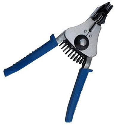 Electraline 59217 Pince à dénuder les Câbles à Pince Électrique avec Système Automatique, Bleu/Argent