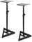 Pyle Universal Speaker Stands Floor Pair, Surround Sound Small Floor Standing Speakers Pair, Bookshelf Speaker Stand, Very Stable Base, Height Adjustable 66-132cm, Up to 41Kg, Easy to Assemble