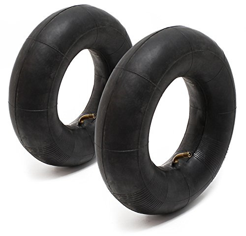 Wiltec Lot de 2x Chambre à air 13x5.00-8 pour pneu de tracteur à pelouse – avec Valve coudée – capacité de charge max. 300 kg – pour Roue Tondeuse à gazon Brouette Chariot Diable