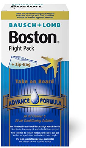 Bausch + Lomb Boston Advance Flight Pack - Reise-Set, für harte Kontaktlinsen - mit Kontaktlinsenreiniger 30 ml und Aufbewahrungsflüssigkeit 30 ml
