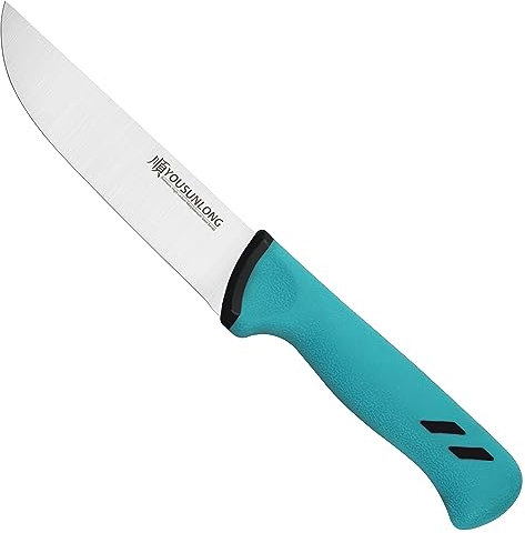 YOUSUNLONG Coltello da macellaio per la lavorazione della carne 152 mm - Lama in acciaio al molibdeno ad alto tenore di carbonio - Coltello da cuoco per affettare - Impugnatura ergonomica antiscivolo