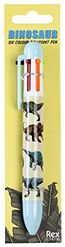 Rex London Dinosaurier-Stift, 6 Farben