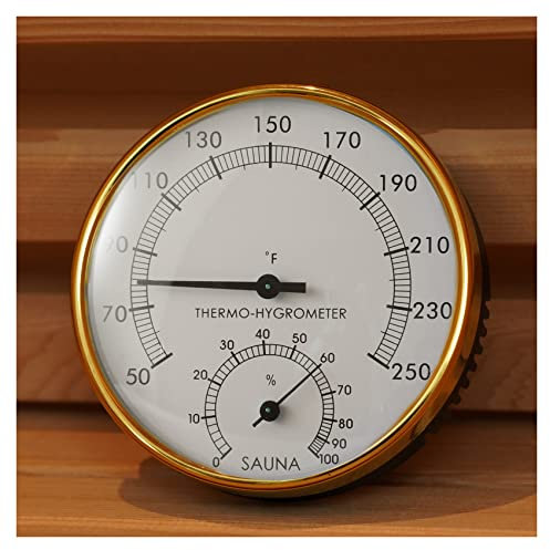 amocane Thermomètre de Sauna 2 en 1 Fahrenheit Thermomètre hygromètre pour Salle de Sauna Accessoires de Sauna pour Tout tonneau ou Sauna à Vapeur Infrarouge
