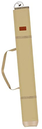Oshhni Angeln Rutentasche Hardcase Faltbar, Angeltasche Canvas Verschleißfest, Portable Folding Angelset Tasche, Angelausrüstung Angelgerät Tasche für Angelschirme Angelausrüstung, 140cm Beige