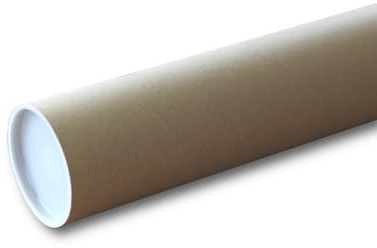 Niik Tubo di in cartone resistente per spedizione 50 x 7 cm con tappi disegni fogli poster stampe A2 A3 spedizioni