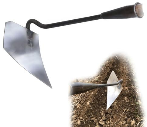 TAOZHIYAO Spitzhackenkopf aus verdicktem Manganstahl, handgeführte Hohlhacke, landwirtschaftliche Unkrauthacke zum Pflanzen von Gemüse im Garten und zum Auflockern des Bodens