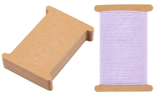 PH PandaHall 50 pz Contenitore per Nastri Bobine di Nastri Filo Interdentale Bavaglino per Portafilo Bobina di Cartone Vuota per Punto Croce Artigianato Fai Da Te Cucito 13x8.9cm