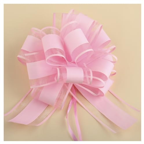 Lazos de organza de 15,2 cm, color rosa, de la marca ktxaby, accesorios de decoración, para cumpleaños, Navidad, boda, día de San Valentín, regalo de manualidades